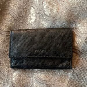 Black Prada keys wallet